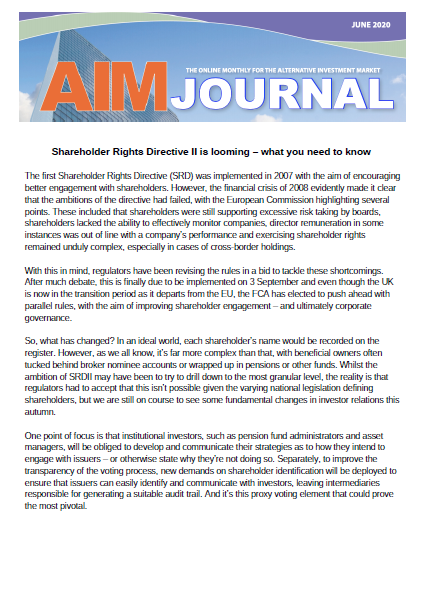Shareholder Rights Directive II Looming