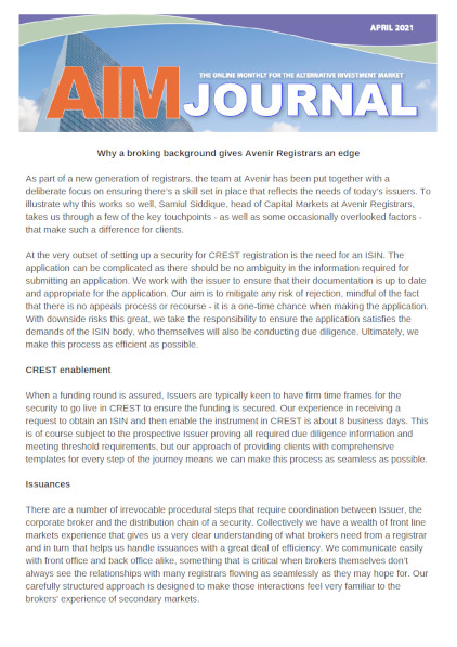 AIM Journal April 2021