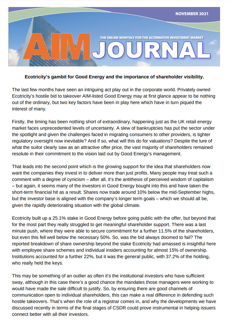 AIM Journal November 2021
