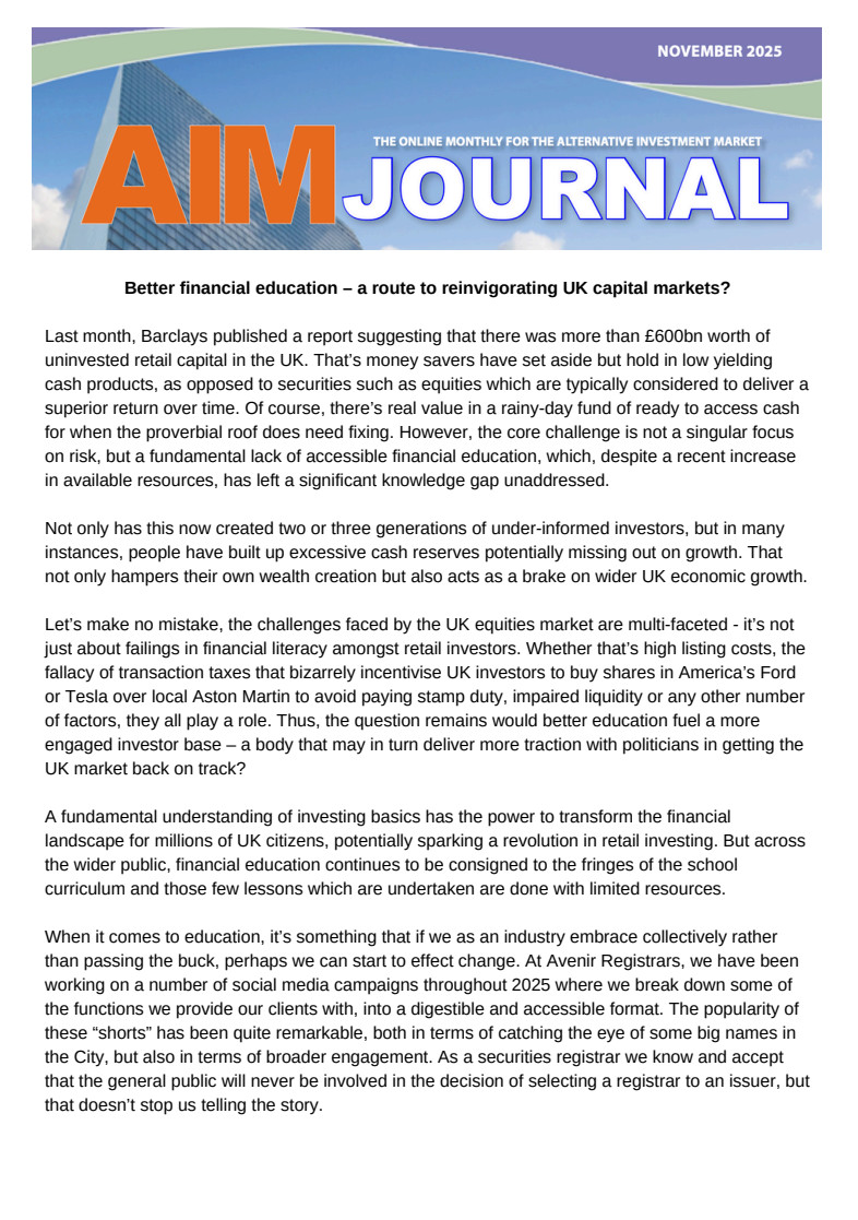 AIM Journal November 2025