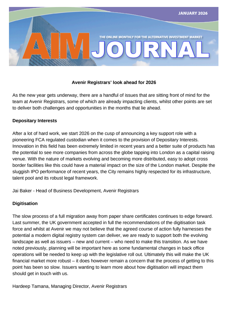 AIM Journal January 2026